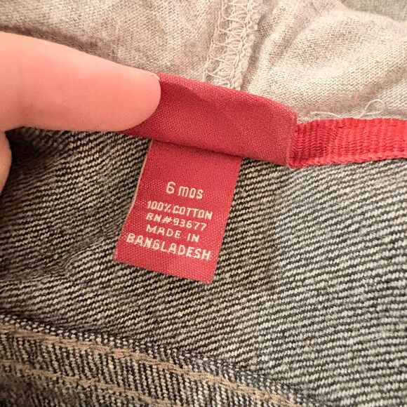 Arizona Jean Co. Baby Boy‎ Layered Look Denim Jacket Hooded Full Zip Size 6M - Picture 4 of 4